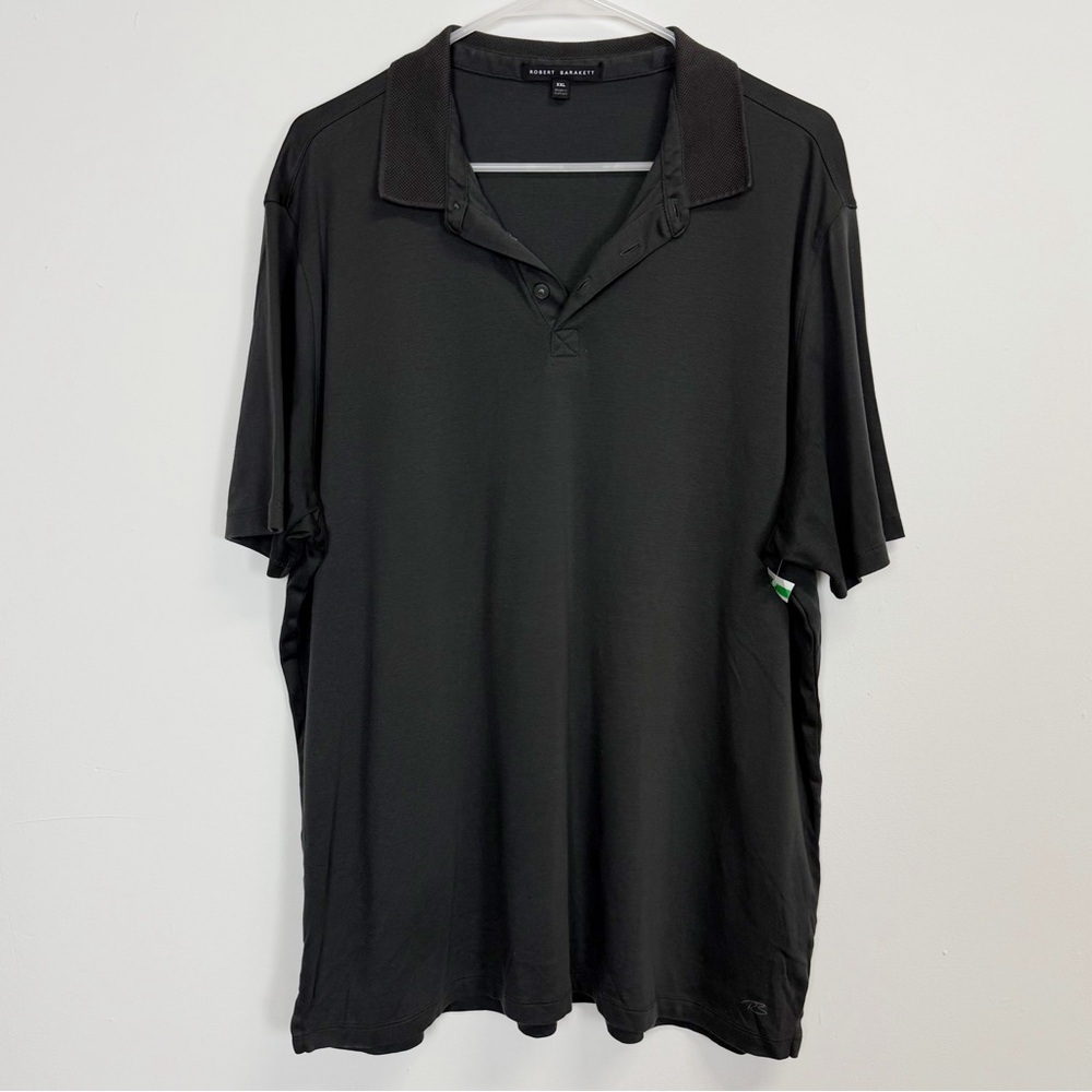 Robert Barakett Polo Shirt Mens XXL Gray Short Sleeve